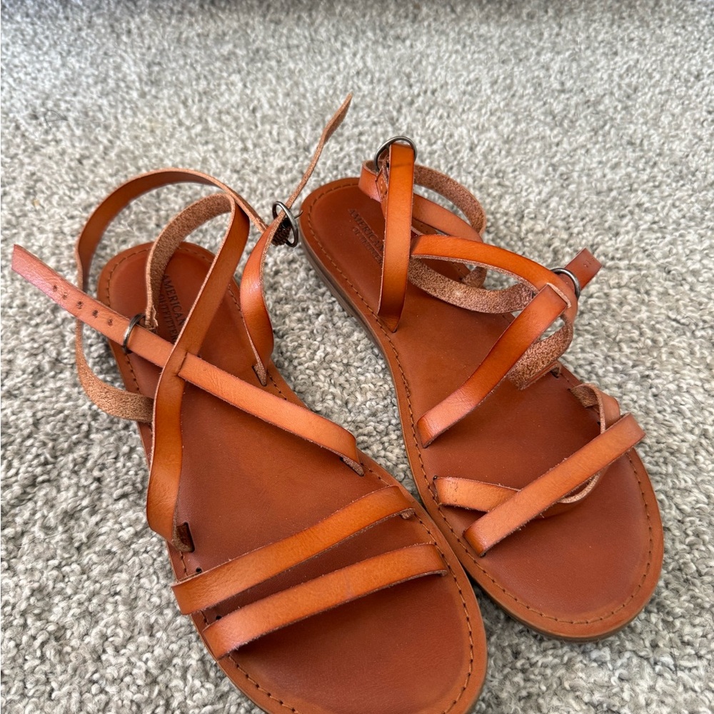 AMERICAN EAGLE Women's Tan Leather Sandals